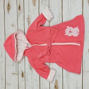 Carter's Just One You Pink Hooded Robe Piggy 0-9M